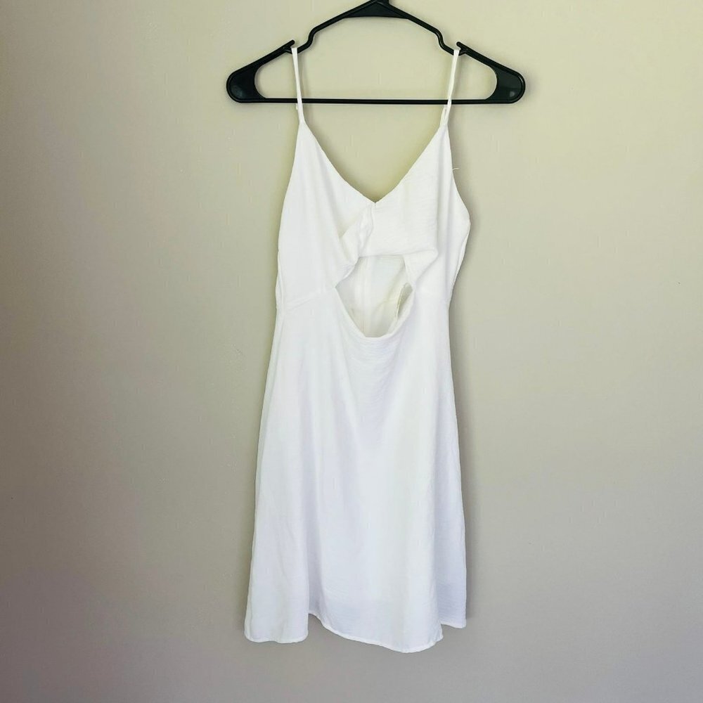 Altar'd State Fit and Flare Front Cutout Mini Dress White SZ M